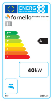 Centrala monobloc pe peleti Fornello Pellet King 40 kw complet echipata pentru incalzire, pompa , vas de expansiune ,supapa de siguranta, automatizare , tiraj fortat, buncar peleti 100 kg, aprindere automata, Clasa energetica A+