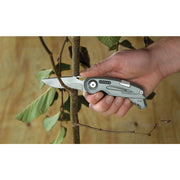 Stanley 0-10-813, Cutit uilitar sport Quickslide, lama cu zimti + slider cu lama de zinc, 120mm