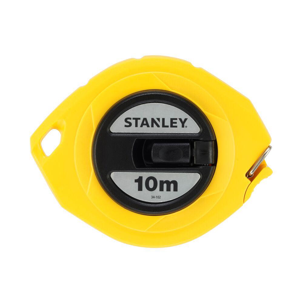 Stanley 0-34-102, ruleta inchisa cu banda de otel 10m, carlig pliabil, lama protejata, manivela pentru mulinare, 10m x 10mm, blister