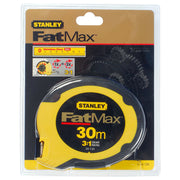 Stanley 0-34-134, ruleta fatmax inchisa 30m, cu banda din fibra de otel, carabina cu agatatoare, angrenaj de multiplicare, 30m x 10mm, blister