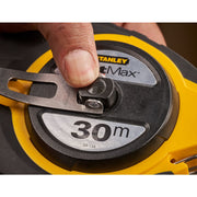 Stanley 0-34-134, ruleta fatmax inchisa 30m, cu banda din fibra de otel, carabina cu agatatoare, angrenaj de multiplicare, 30m x 10mm, blister