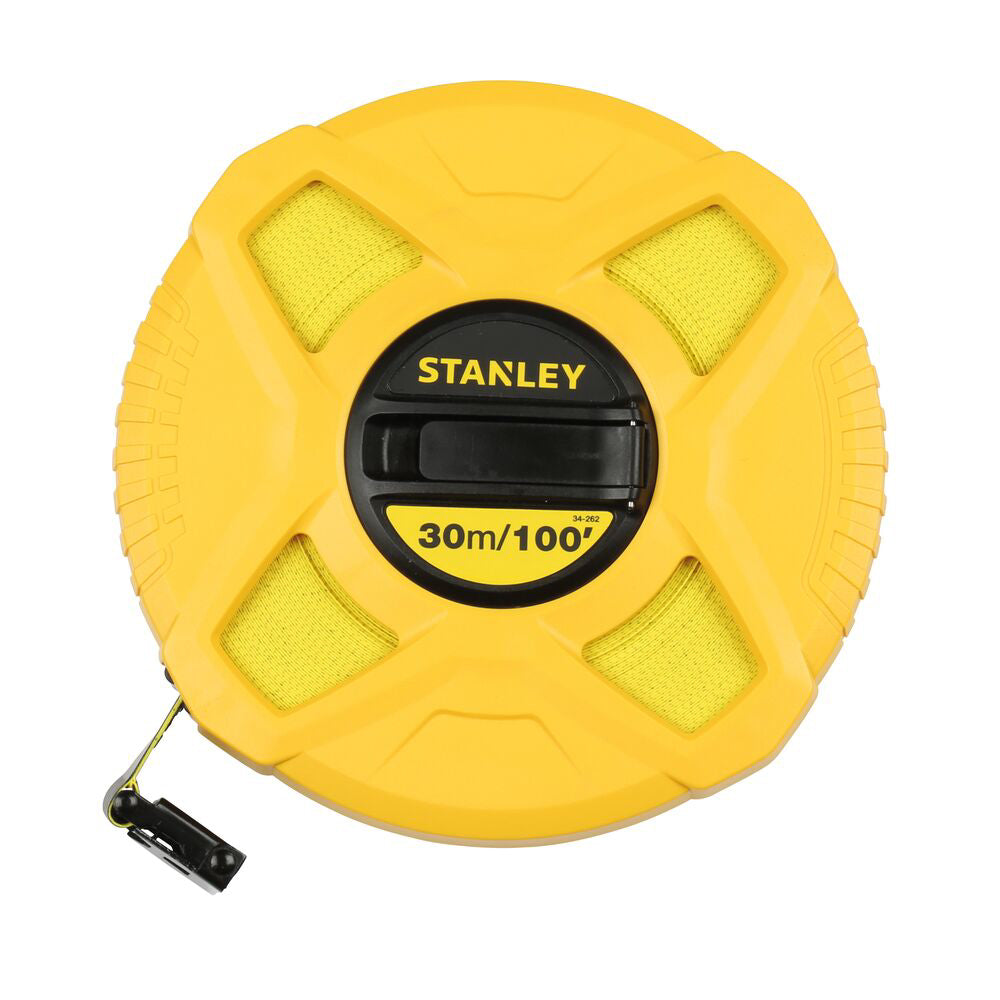 Stanley 0-34-262, ruleta inchisa cu banda de fibra de sticla 30m, tru-zero, vizibilitate ridicata, 30m x 13 mm, blister