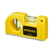 Stanley 0-42-130, nivela magnetica de buzunar, 8.7 cm, 2 fiole, blister