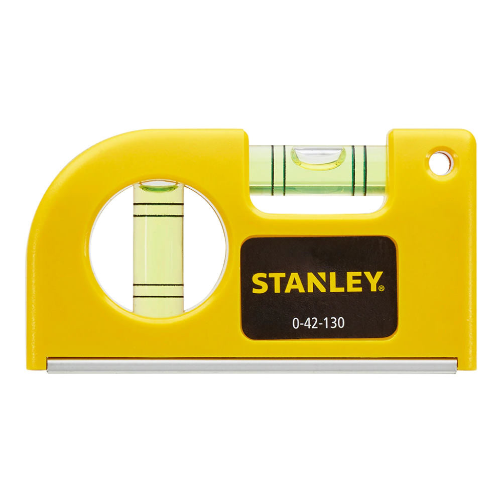 Stanley 0-42-130, nivela magnetica de buzunar, 8.7 cm, 2 fiole, blister