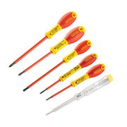 Cumpara acum Set 6 surubelnite VDE, tip PH, drepte si tester de tensiune, Stanley de la Mesterul Minune