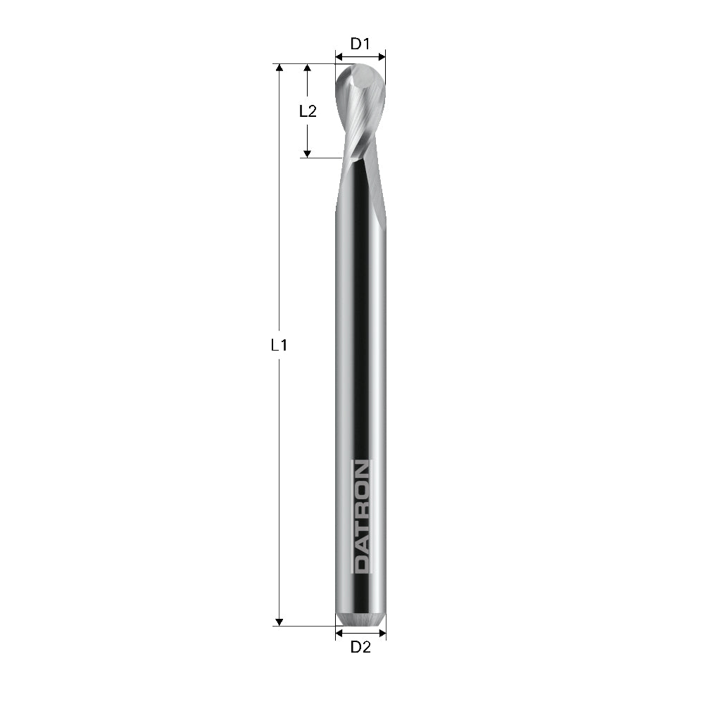 Cumpara acum Freza cu varf rotund, Datron doua caneluri, 8.0x12.0x8.0mm, Datron DG2 de la Mesterul Minune