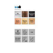 Freza cu varf rotund, Datron 0068400, doua caneluri, 1.0x3.0x3.0mm