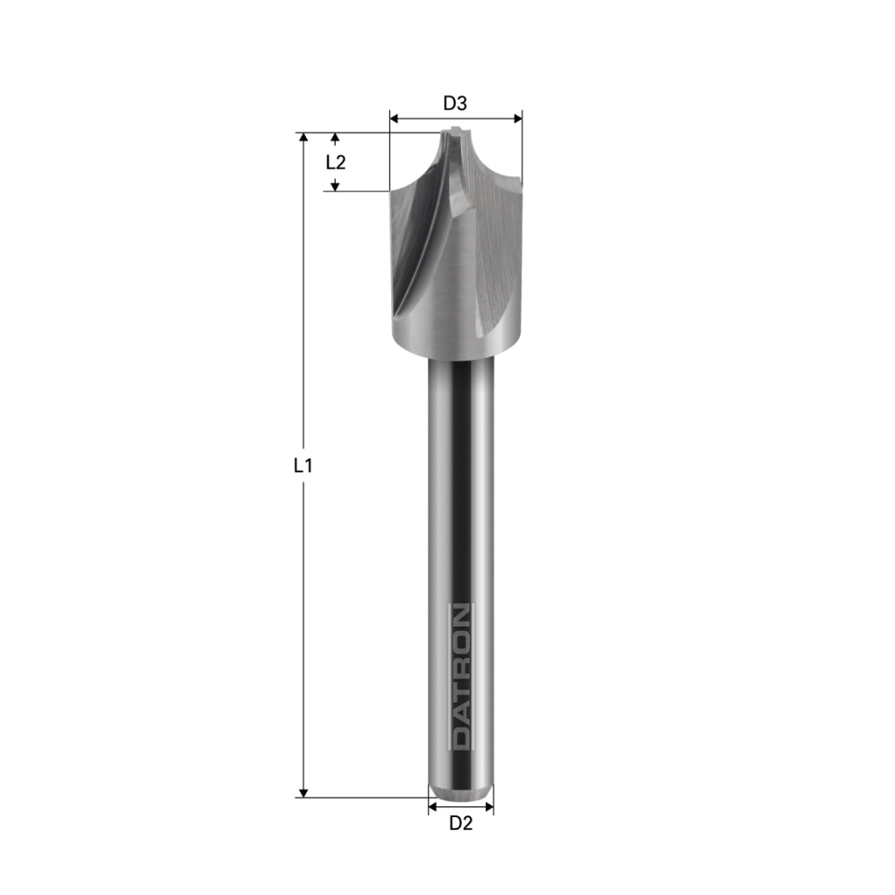 Cumpara acum Freza cu raza externa, 2 caneluri, Datron R 1.5, 3.0x1.5x6.0mm, Datron de la Mesterul Minune