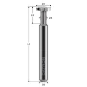 Freza T-Slot, 4 caneluri, Datron 0068424S, 8.0x4.5x6.0mm