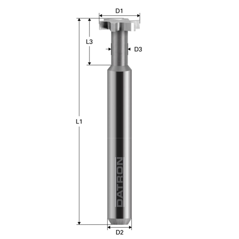 Freza T-Slot, 2 caneluri, Datron 0068425, 3.0x0.8x3.0mm