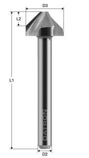 Freza cu 3 caneluri, Datron 0068485E, 4.0x5.0x6.0mm