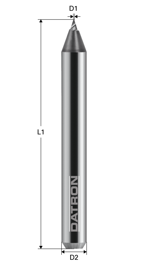 Freza pentru gravura otel, Datron 0068521A, 45 grade, 0.3x40x4.0mm