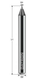 Freza pentru gravura otel, Datron 0068521A, 45 grade, 0.3x40x4.0mm