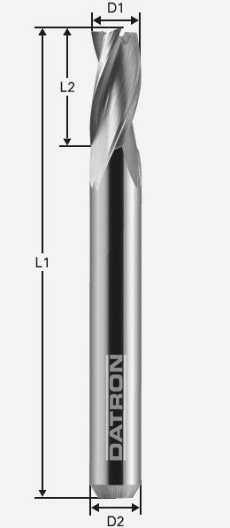 Freza cu 3 caneluri, Datron 00685620, 2.0x4.2x6.0mm