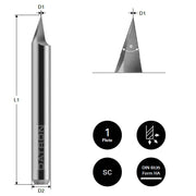 Cumpara acum Freza pentru gravura, Datron 60 grade, 0.1x3.175mm, Datron DG1 0068681 de la Mesterul Minune