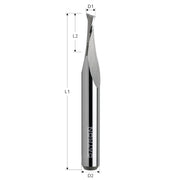 Cumpara acum Freza cu 2 caneluri, HSC+, pt. plastic, Datron 2.4x6.0x3.175mm, Datron de la Mesterul Minune