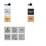 Freza cu 2 caneluri, HSC Fire, Datron 0068878, 8.0x22.0x8.0mm