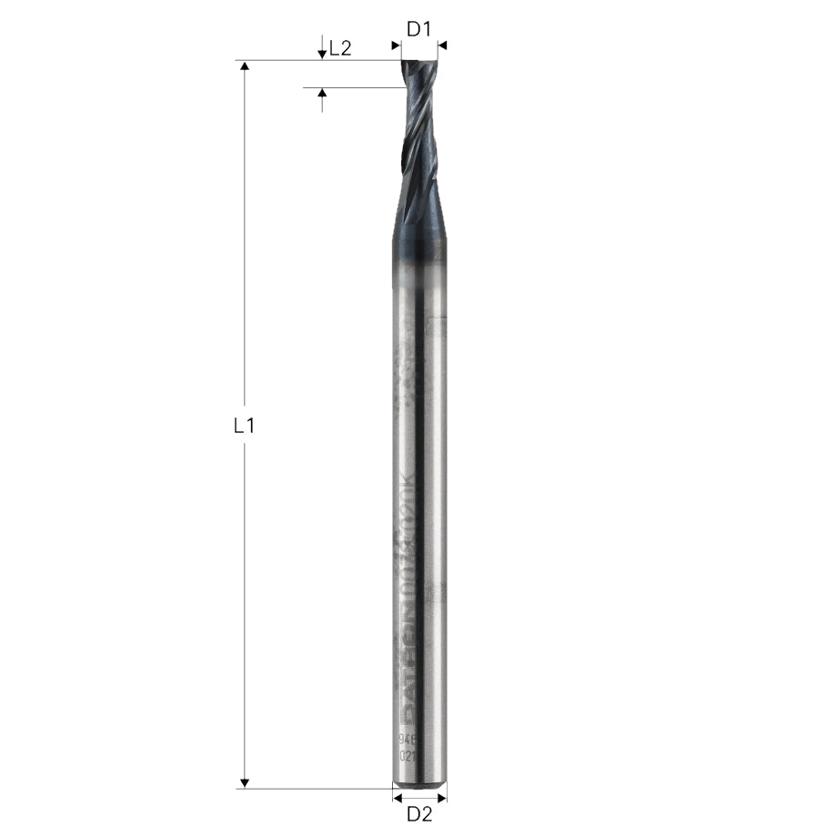 Freza pt. otel, X.CEED, 2 caneluri, Datron 0078024K, 2.4x5.0x3.0mm