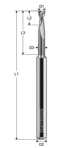 Freza de adancime, Toric Cut, 2 caneluri, Datron 00781034, 4.0x8.0x6.0mm