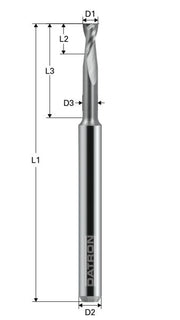 Freza de adancime, Toric Cut, 2 caneluri, Datron 00781034, 4.0x8.0x6.0mm