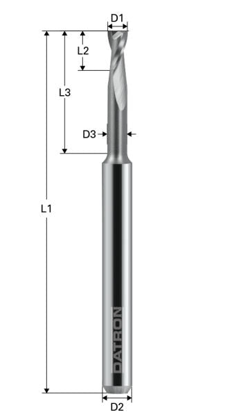 Freza de adancime, Toric Cut, 2 caneluri, Datron 00781036, 6.0x20.0x6.0mm