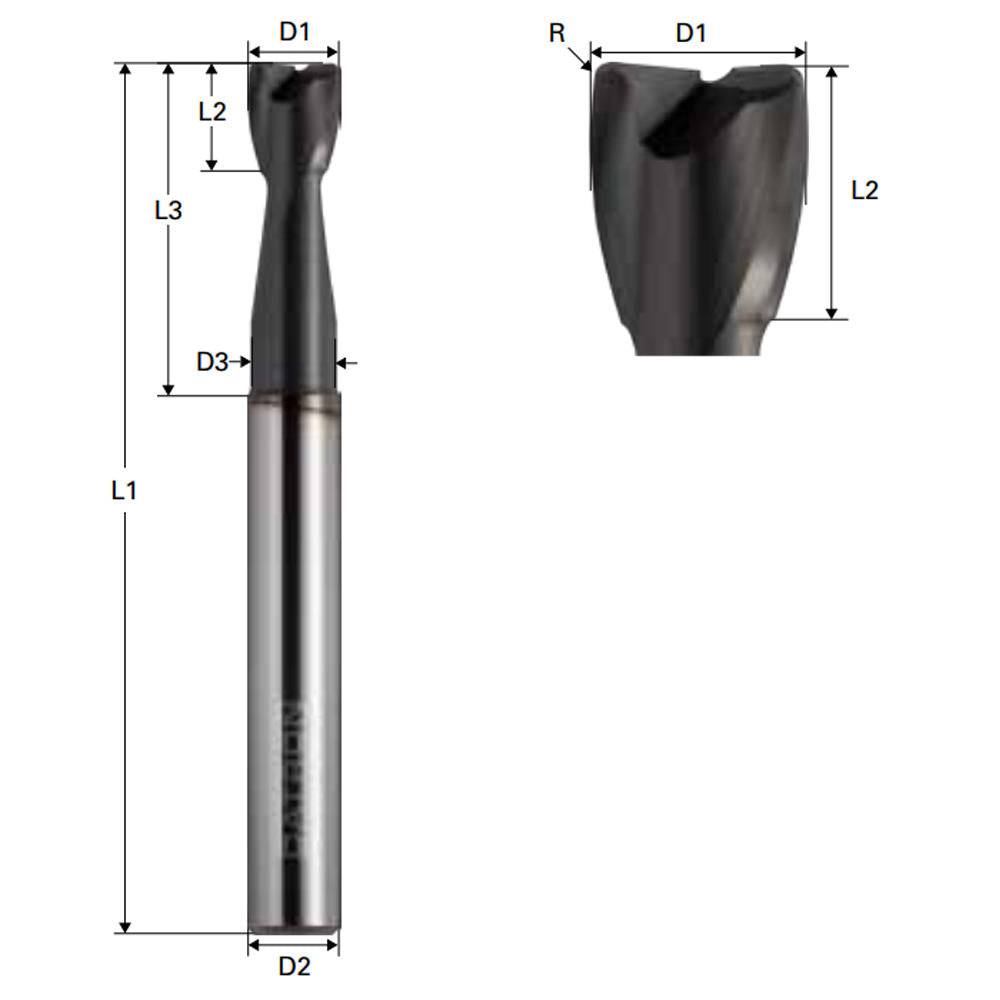 Cumpara acum Freza de adancime cu raza, Triple Cut, 2 caneluri, Datron R 1.0 de la Mesterul Minune