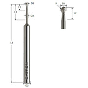 Freza cu varf rotund, Datron 00782020, Toric Cut, raza 1.0, 2.0x3.0mm