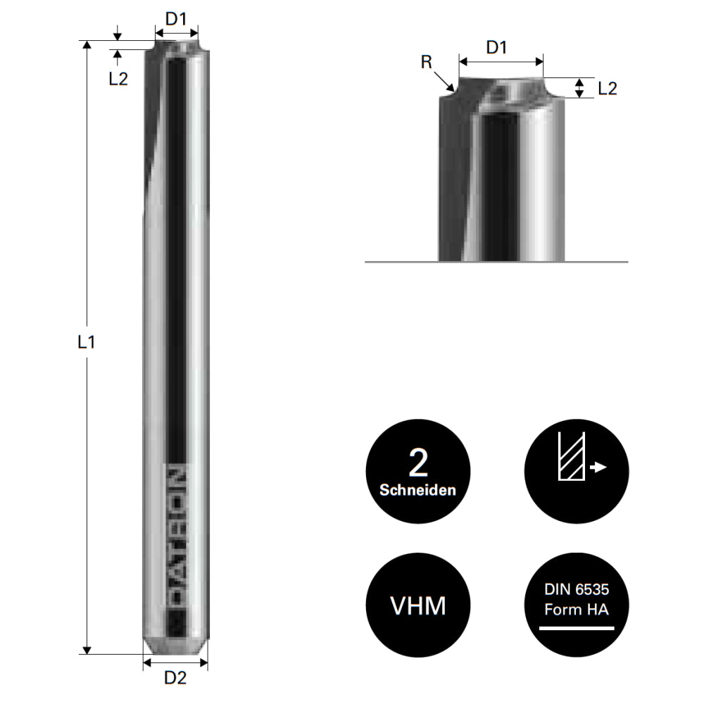 Cumpara acum Freza debavurare, Datron 2.2x0.3x3.0mm, Datron DG2 00784922 de la Mesterul Minune