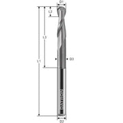 Freza cu varf rotund, Datron 0078510, Toric Cut, 10.0x20.0x10.0mm