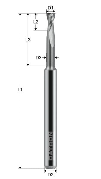 Freza de adancime, Toric Cut, 2 caneluri, Datron 0078806, 6.0x10.0x6.0mm