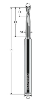 Freza de adancime, Toric Cut, 2 caneluri, Datron 0078806, 6.0x10.0x6.0mm