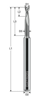 Freza de adancime, Toric Cut, 2 caneluri, Datron 0078808, 8.0x10.0x7.7mm