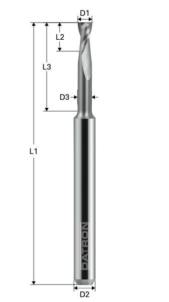 Freza de adancime, Toric Cut, 2 caneluri, Datron 0078810L, 10.0x17.0x10.0mm