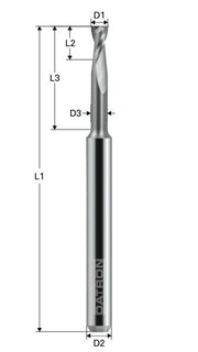 Freza de adancime, Toric Cut, 2 caneluri, Datron 0078810L, 10.0x17.0x10.0mm