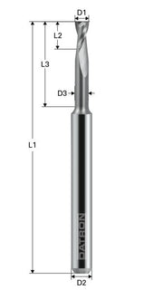 Freza de adancime, Toric Cut, 2 caneluri, Datron 0078810, 10.0x10.0x10.0mm