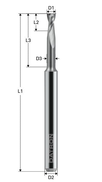 Freza de adancime, Toric Cut, 2 caneluri, Datron 0078812, 12.0x10.0x12.0mm