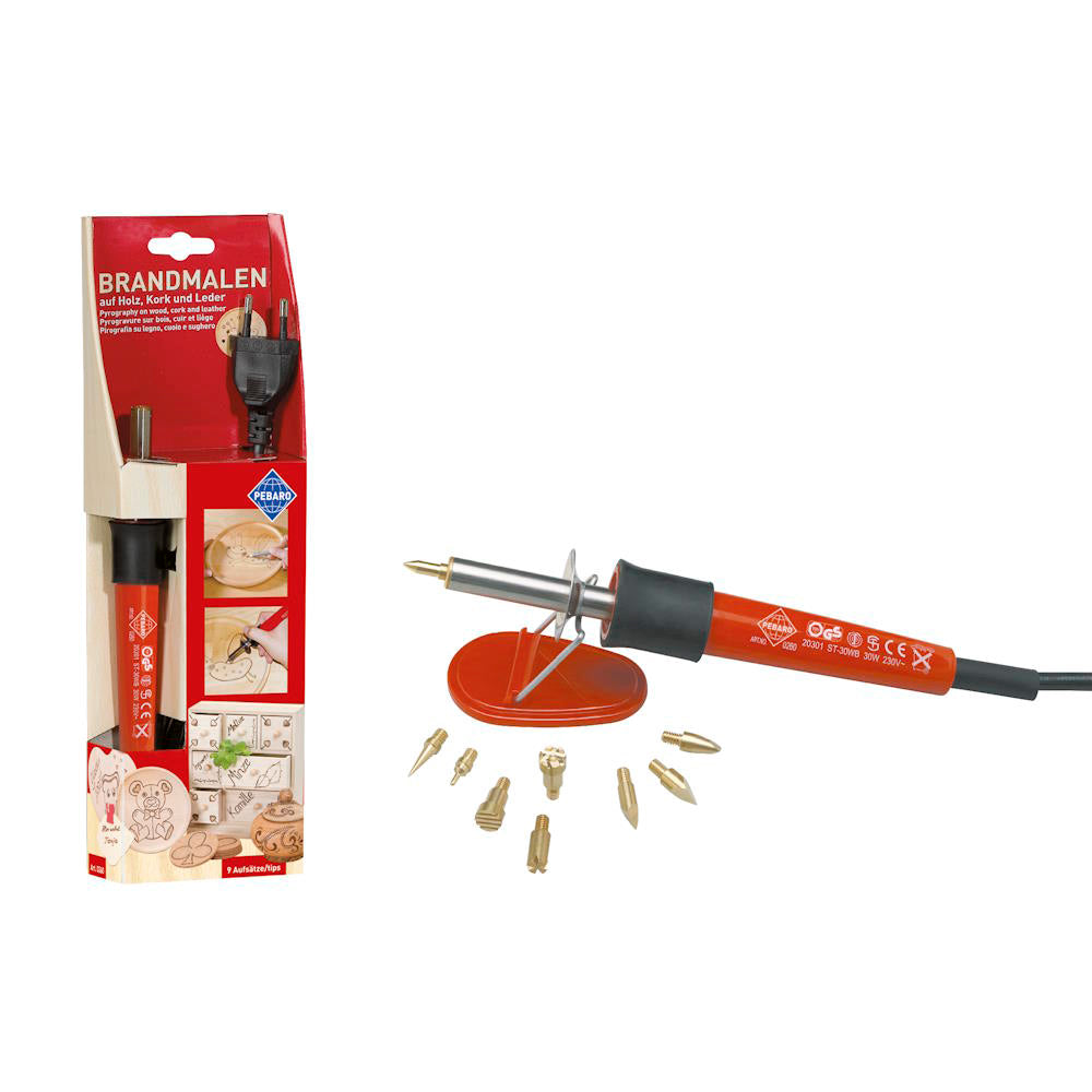 Cumpara acum Set pentru pirogravura, 30W, 220V, include 9 varfuri, Pebaro 0260 de la Mesterul Minune
