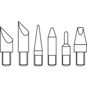 Set de 6 varfuri pictogravura, forme diferite