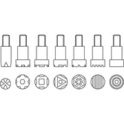 Set de 7 varfuri pictogravura, forme diferite