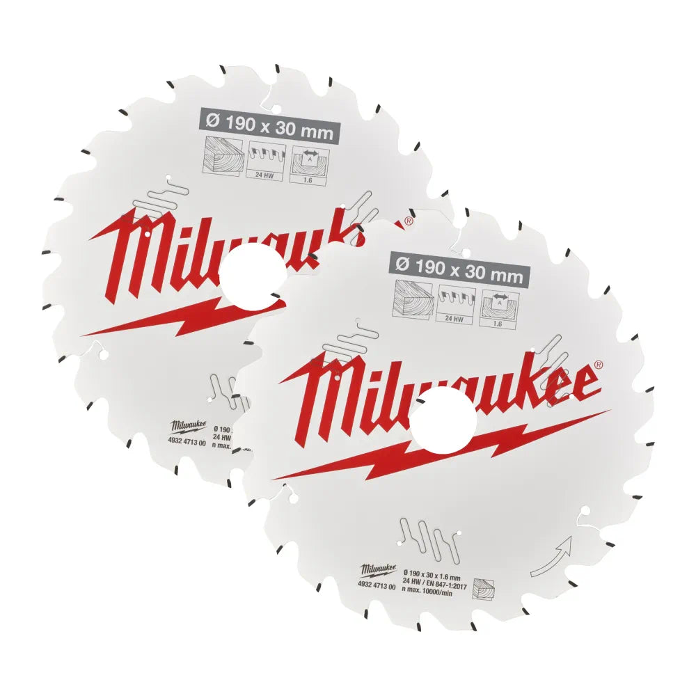 Cumpara Milwaukee 4932479804 SET DE 2 PANZE CIRCULAR 190x24T/24T de la Mesterul Minune