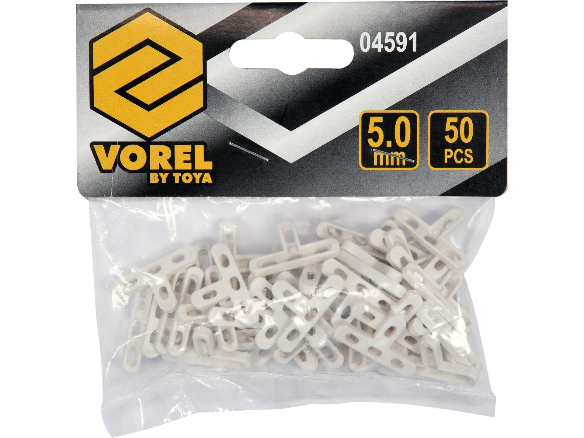 DISTANȚIERE TIP T 5,0MM, 50 BUC VOREL 04591