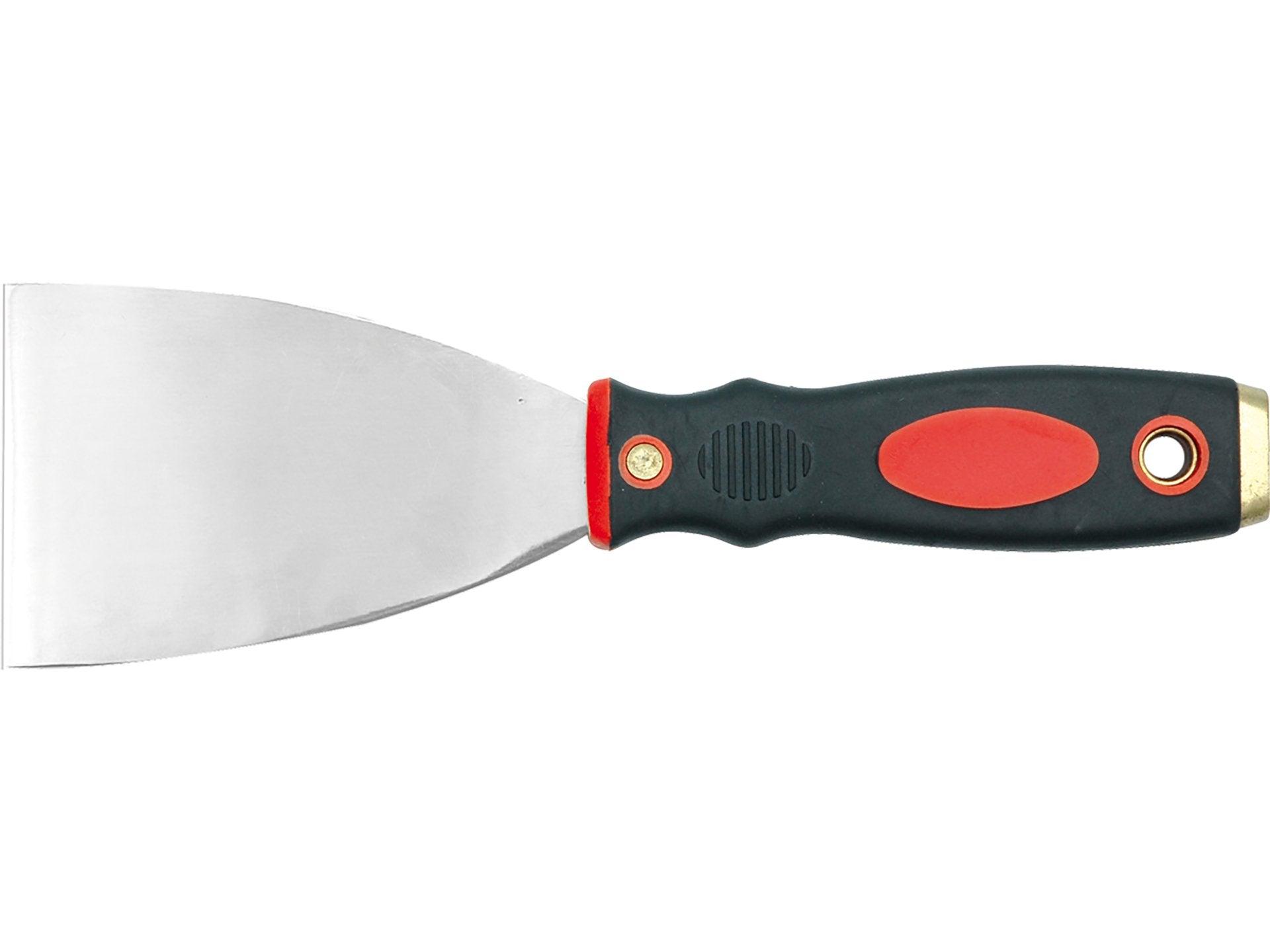 ȘPACLU DIN OȚEL INOXIDABIL, MÂNER BICOLOR CU INSERȚIE DE ALAMĂ, 6CM VOREL 05904