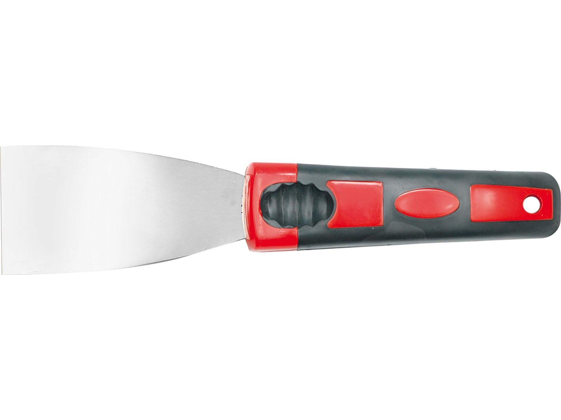 ȘPACLU DIN OȚEL INOXIDABIL, MÂNER ERGONOMIC BICOLOR, 6CM VOREL 05924