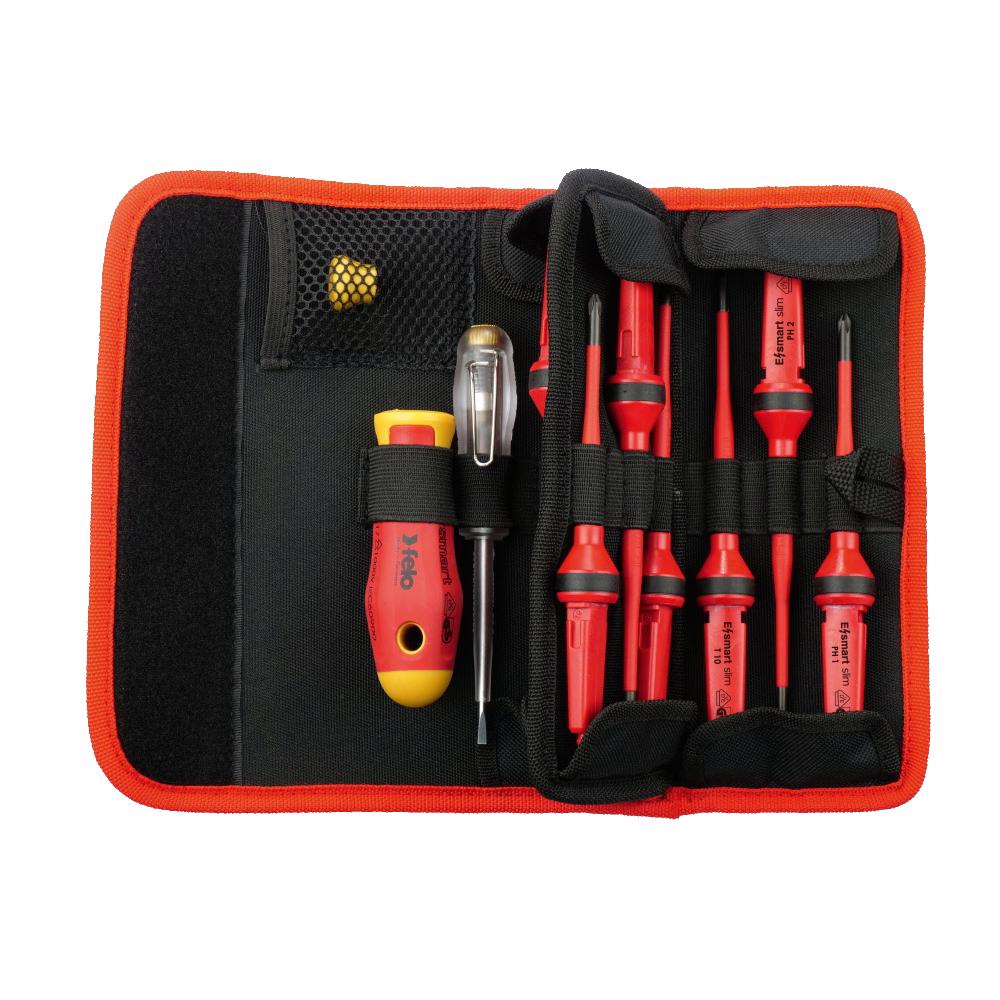 Trusa de surubelnite izolate VDE, Felo E-SMART, 12 piese