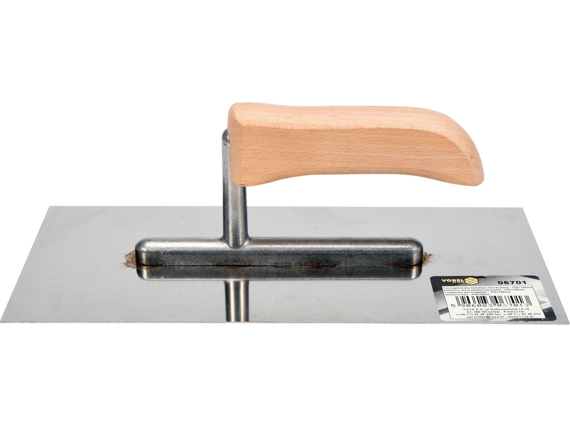 GLETIERĂ INOX MÂNER LEMN 130X270MM VOREL 06701