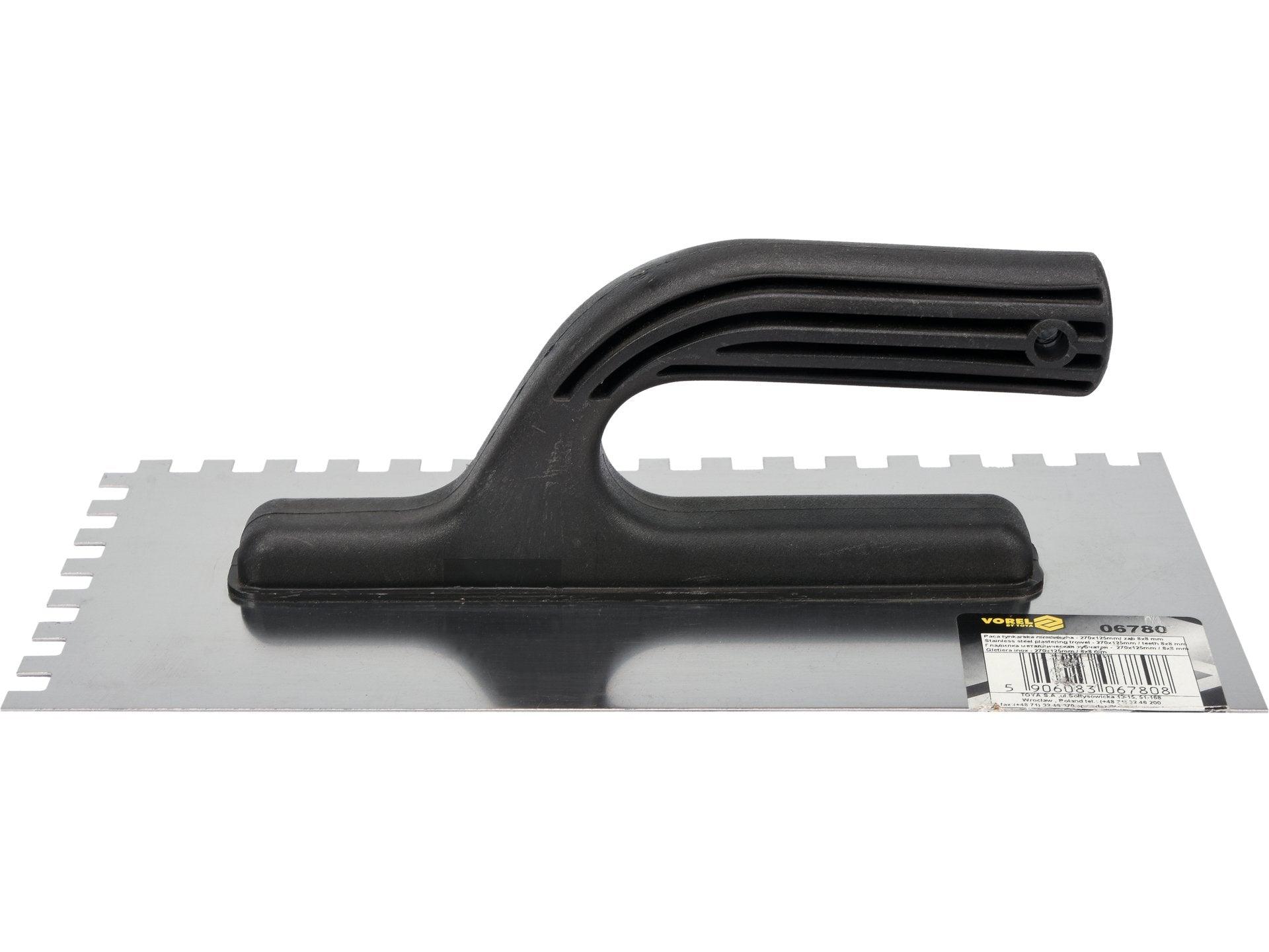 GLETIERĂ INOX CRESTATĂ 270X125MM, 8X8MM VOREL 06780