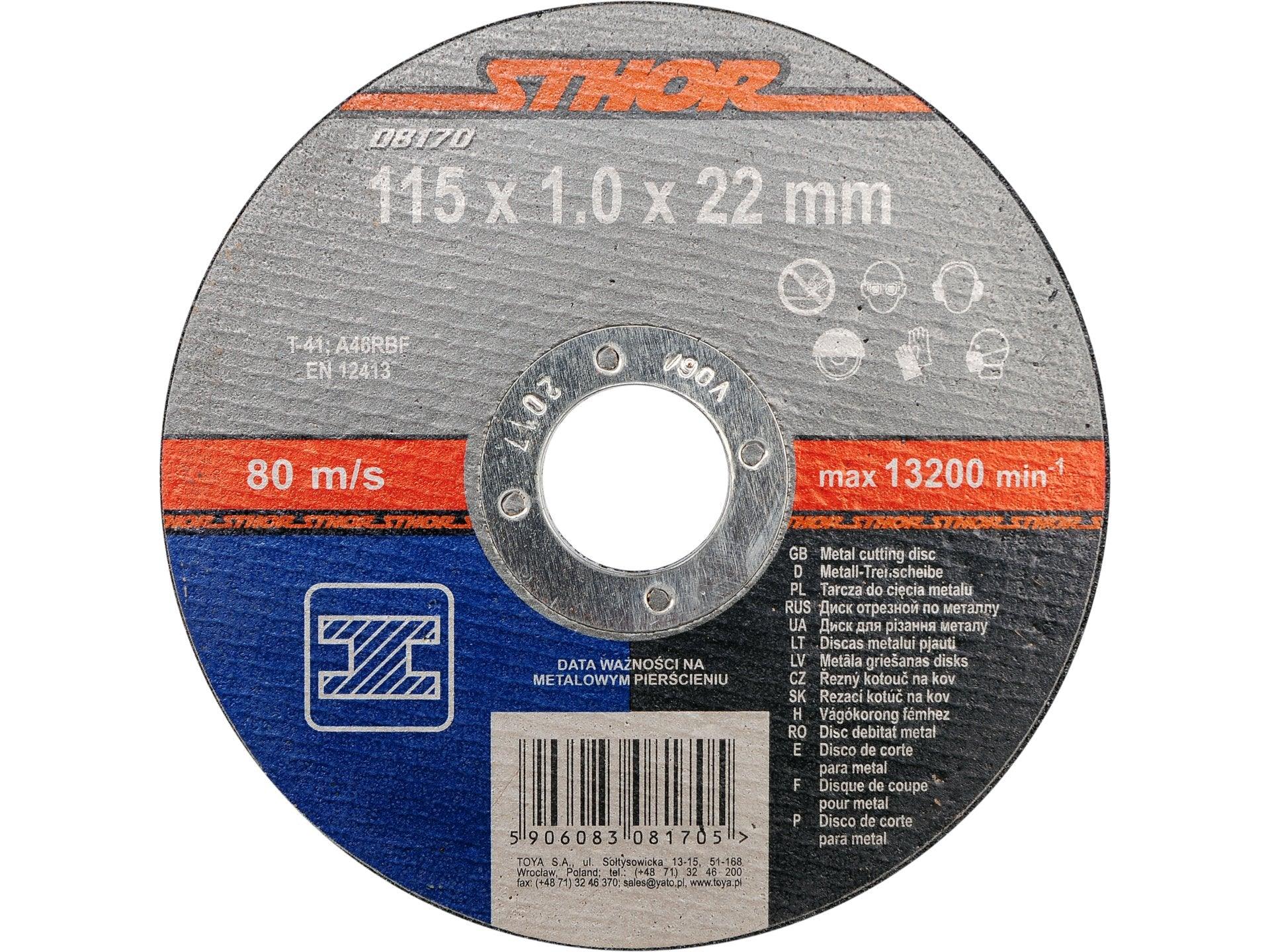 DISC DEBITAT METALE 115X1X22.2MM, STHOR STHOR 08170