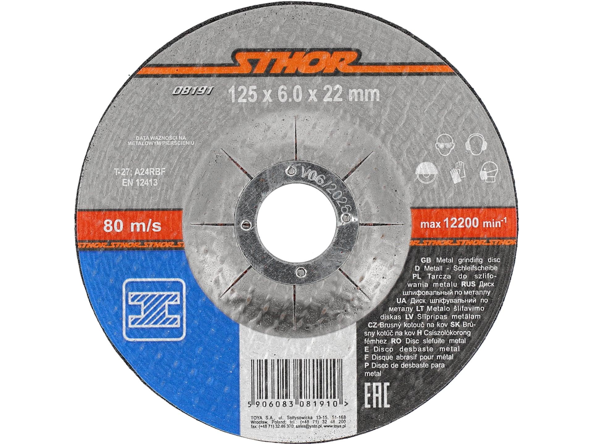 DISC ȘLEFUIT METALE 115X6X22.2MM, STHOR STHOR 08191