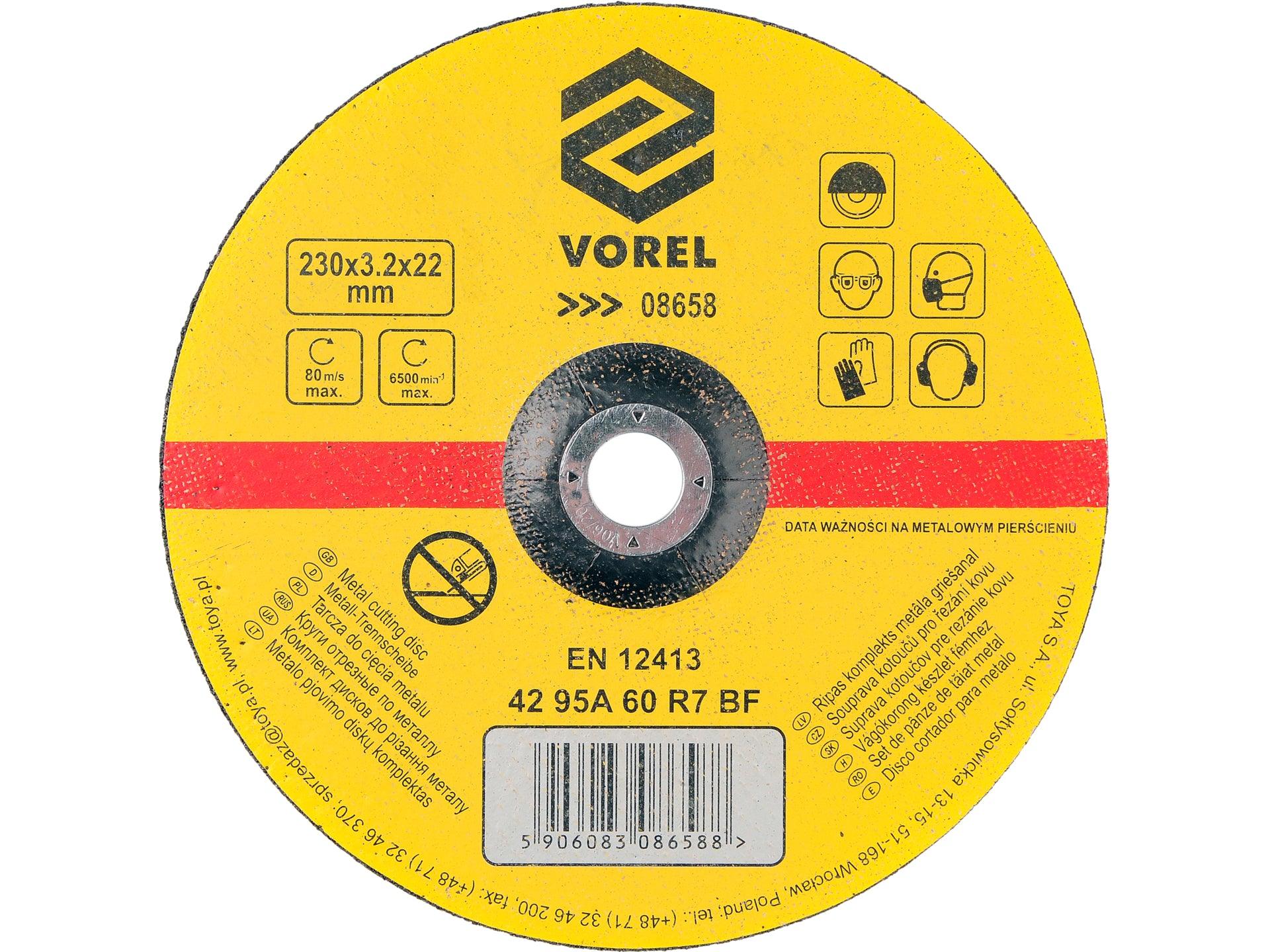 DISC ȘLEFUIT METAL 230X3,2X22MM VOREL 08658