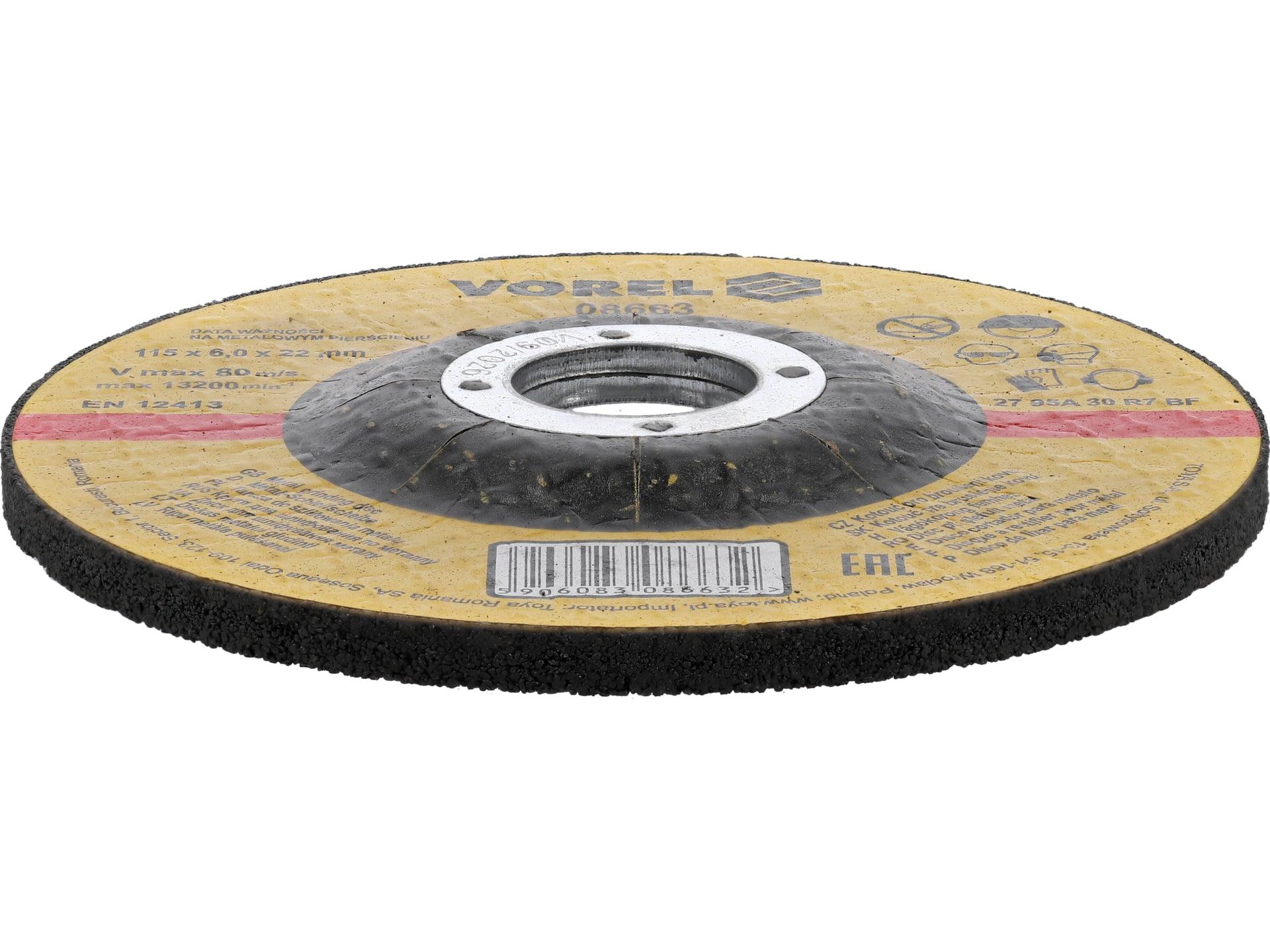 DISC ȘLEFUIT METAL 115X6X22MM VOREL 08663